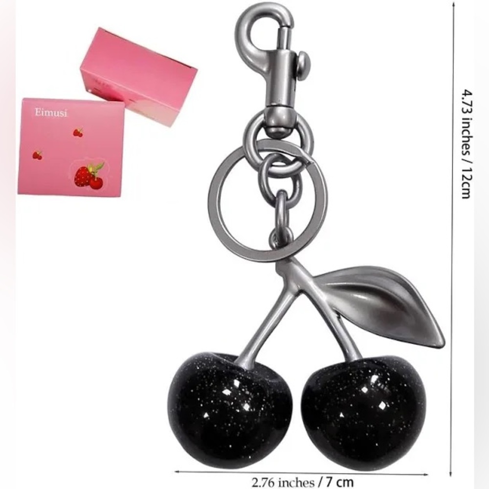 Coach cherries keychain black and silver - Picture 11 of 11